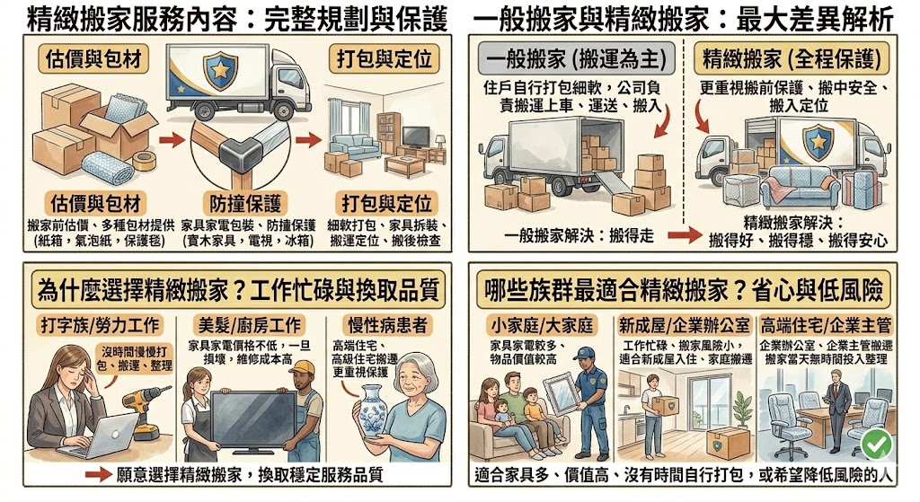 精緻搬家有哪些服務？家具保護、搬運流程與費用重點整理