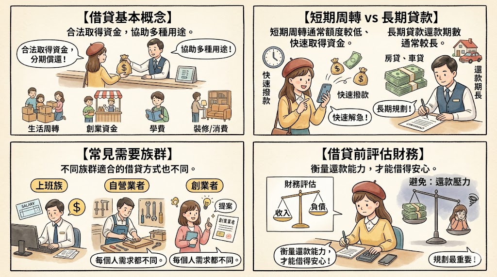 借貸有哪些方式？申請流程、利率差異與風險重點整理